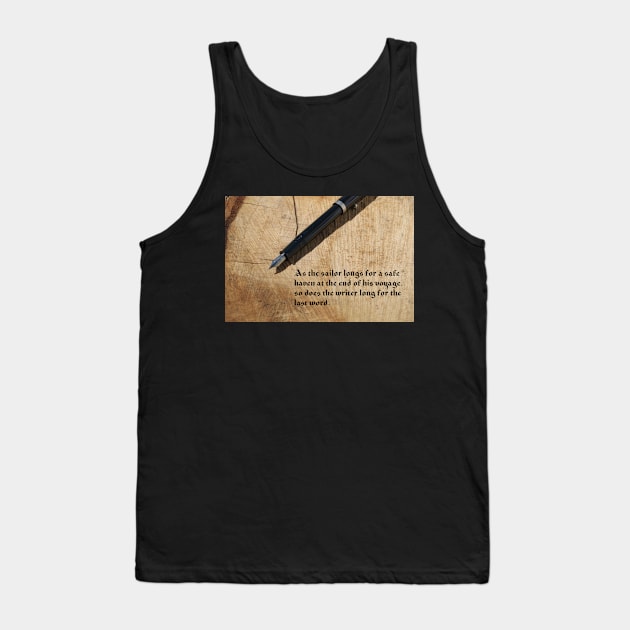 Illuminated Manuscript Writer's Quote Tank Top by seacucumber